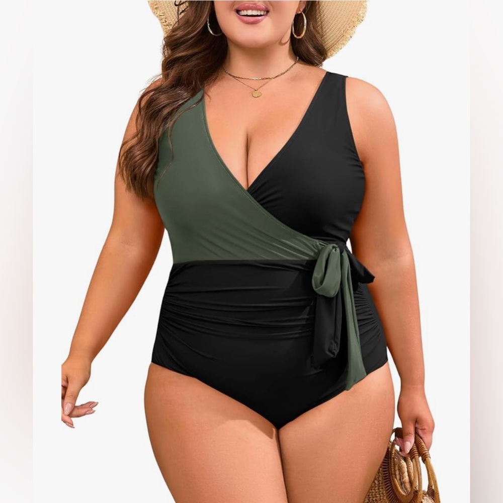 Eomenie Plus Size Swimsuit for Women Tummy Control One Piece Size Large